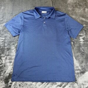 PGA TOUR Men's Medium Cobalt Blue Golf Polo Shirt Athletic Activewear